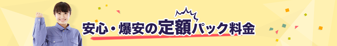 安心・爆安の定額パック料金